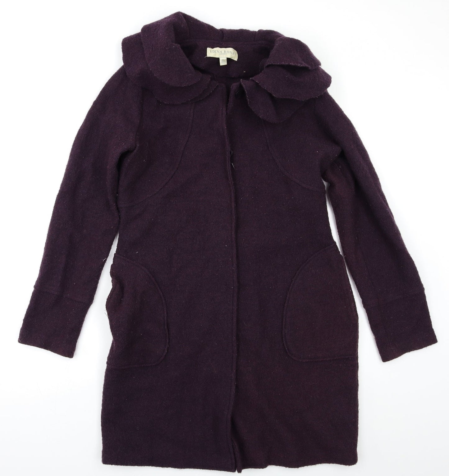 Womens UK Size M Edina Ronay Purple Overcoat