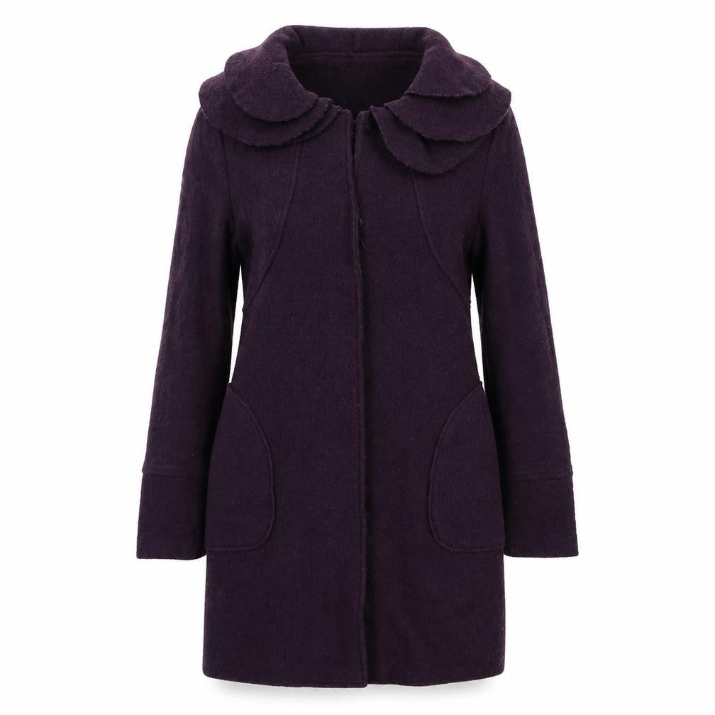 Womens UK Size M Edina Ronay Purple Overcoat