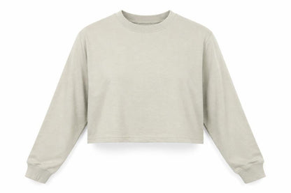 Front view of Missguided women’s beige pullover sweatshirt, size S