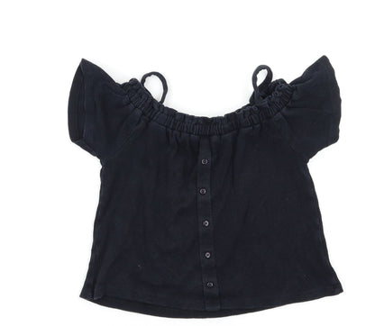 Primark Girls Black   Basic Blouse Size 9-10 Years