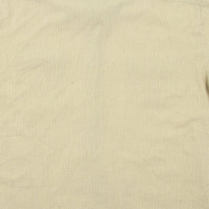Mens UK Size L Nemus Beige  Button-Up Short Sleeve Casual Shirt