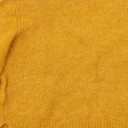 Jaqueline de Yong Womens Yellow   Pullover Jumper Size L
