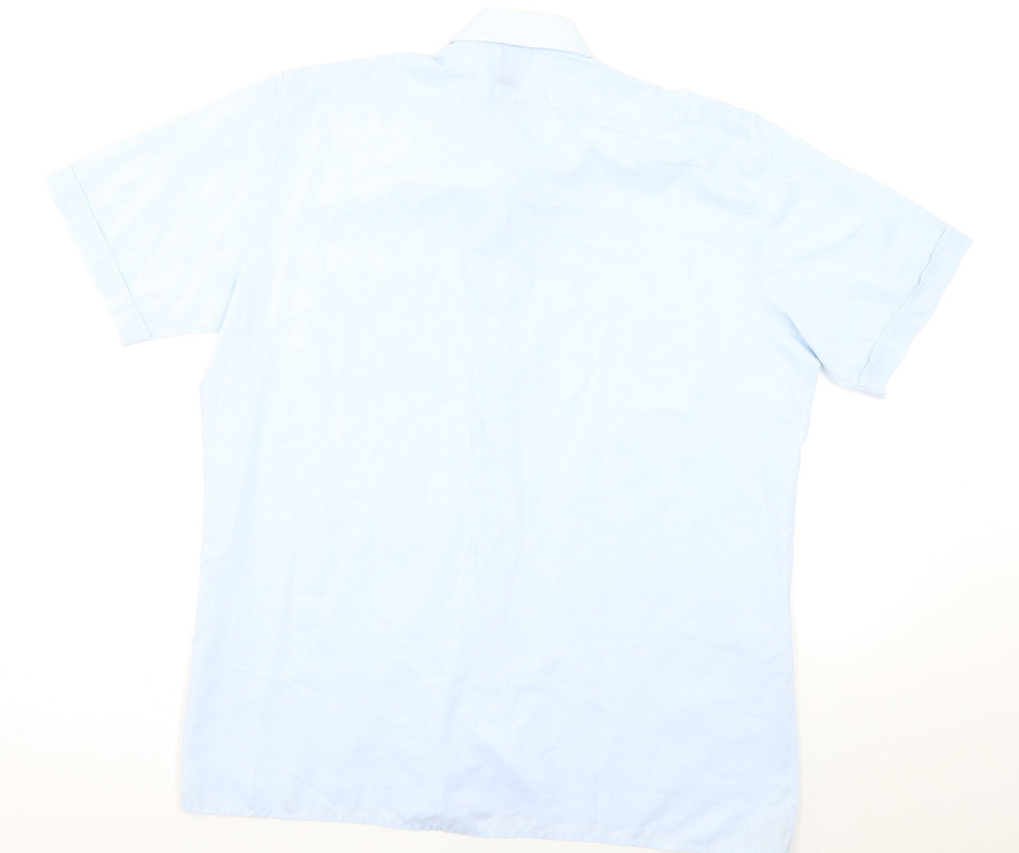 Mens UK Size L mandate Blue  Button-Up Short Sleeve Casual Shirt