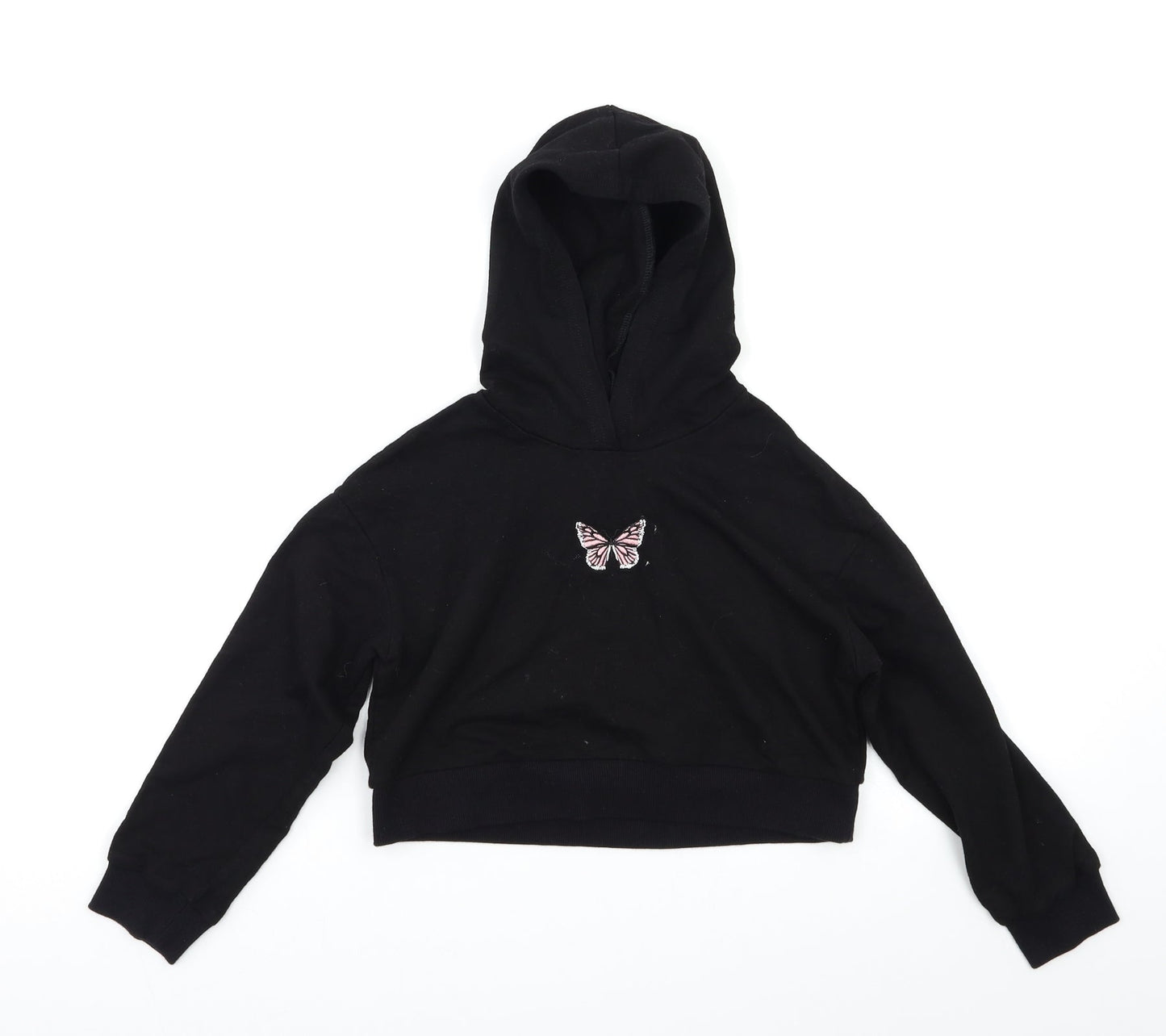 SheIn Girls Black   Pullover Hoodie Size 7 Years