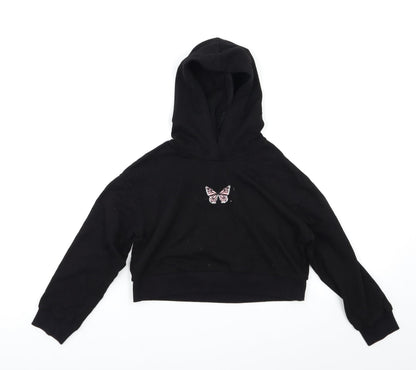 SheIn Girls Black   Pullover Hoodie Size 7 Years