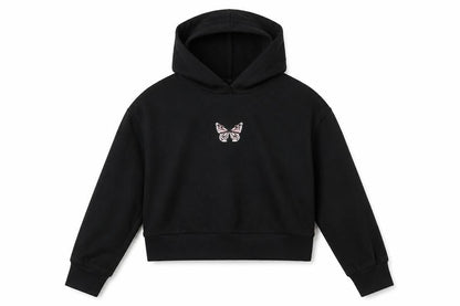 SHEIN Girls Black   Pullover Hoodie Size 7 Years