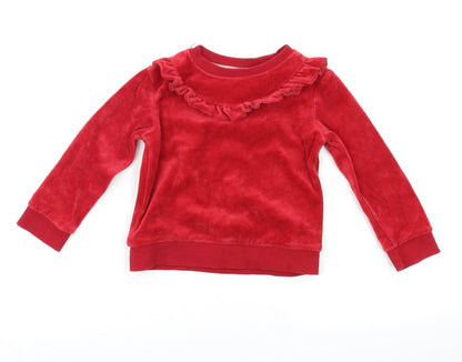 M&S Baby Red   Pullover Jumper Size 12-18 Months