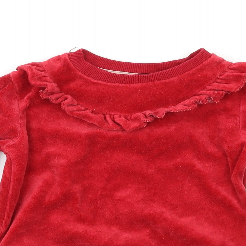 M&S Baby Red   Pullover Jumper Size 12-18 Months