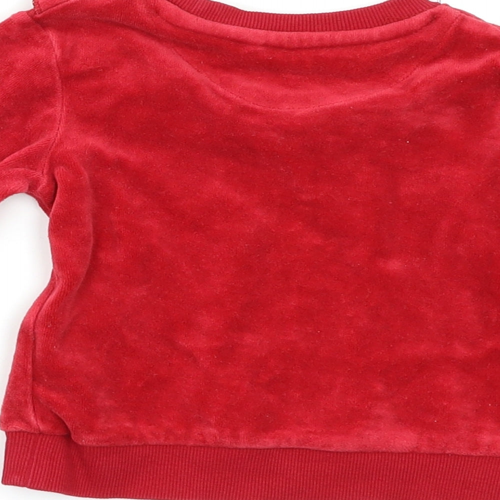 M&S Baby Red   Pullover Jumper Size 12-18 Months