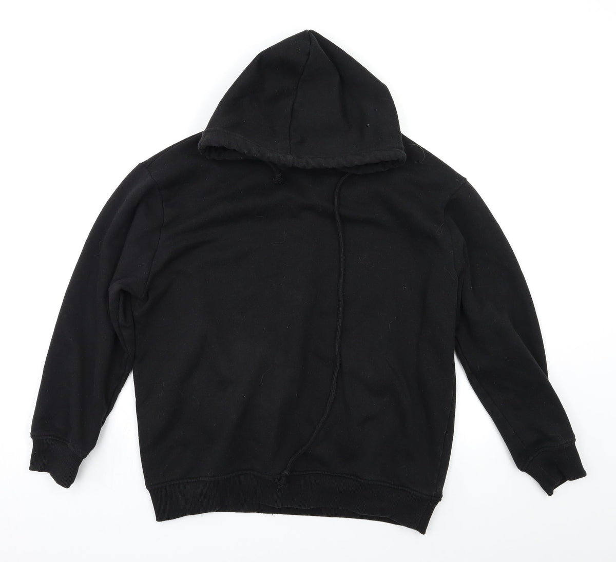 Additional front view of Missguided women’s black pullover hoodie, size S