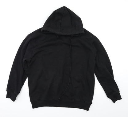 Additional front view of Missguided women’s black pullover hoodie, size S