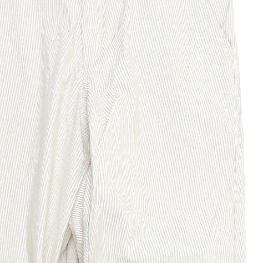 Blackberrys Womens Beige Striped  Chino Trousers Size S L30 in