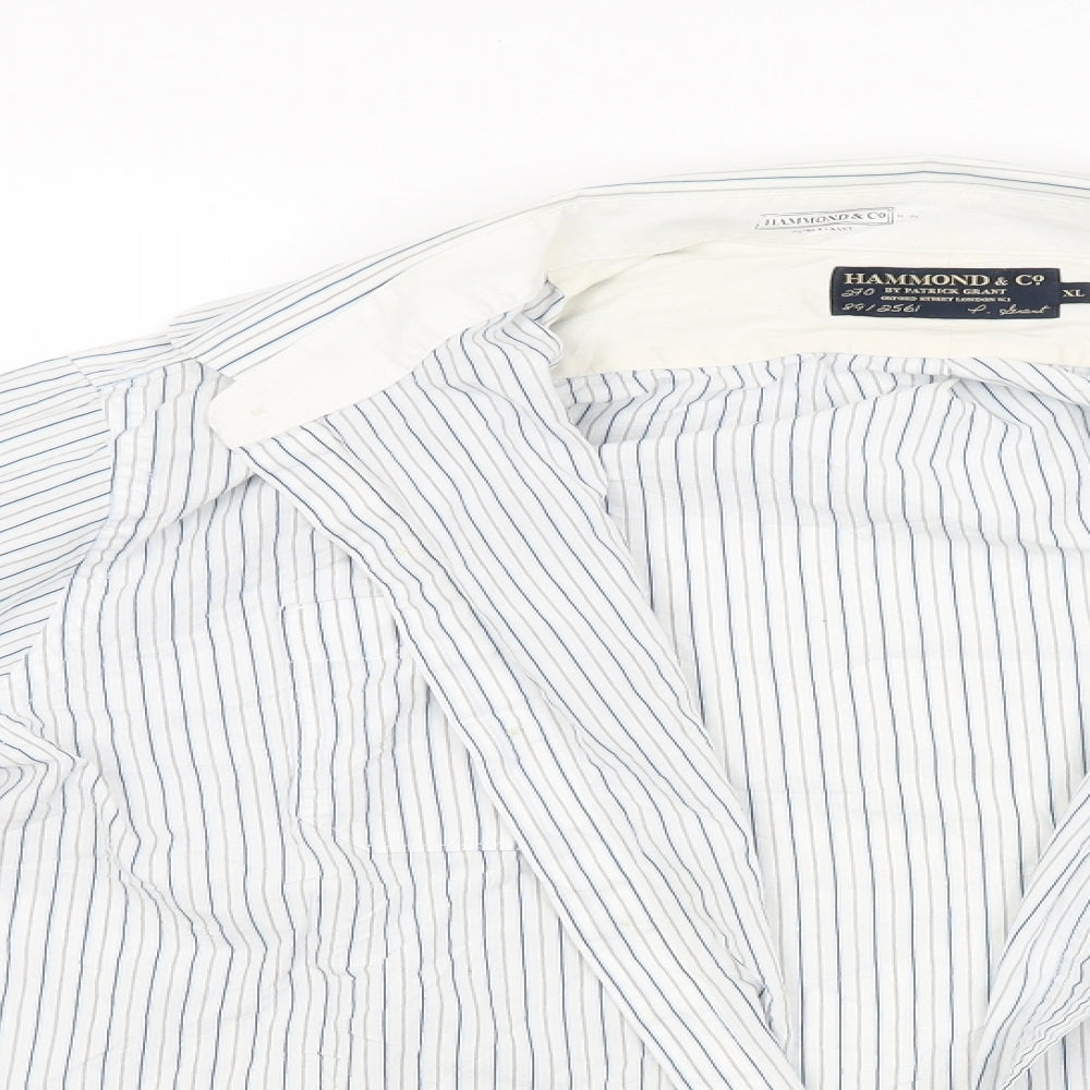 Mens UK Size XL Hammond & CO White  Button-Up Long Sleeve Casual Shirt