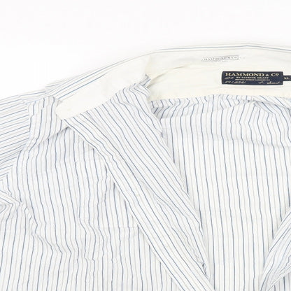 Mens UK Size XL Hammond & CO White  Button-Up Long Sleeve Casual Shirt