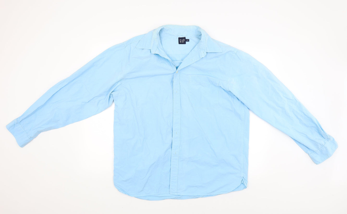 Mens UK Size L Gap Blue  Button-Up Long Sleeve Casual Shirt