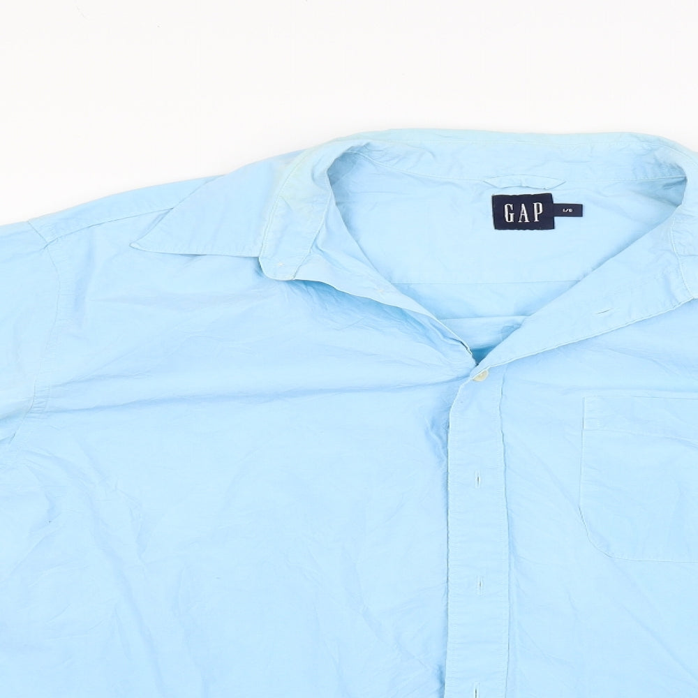 Mens UK Size L Gap Blue  Button-Up Long Sleeve Casual Shirt