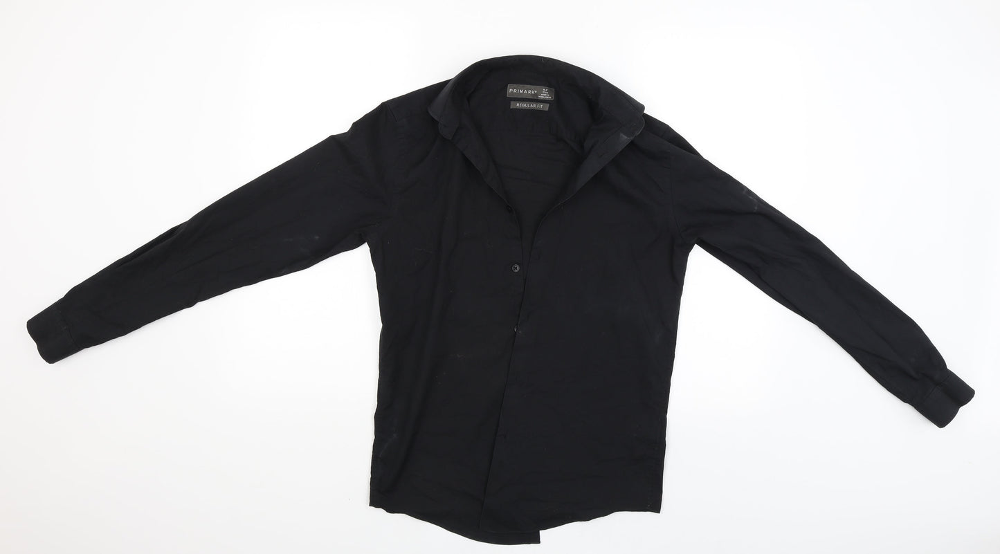 Primark Mens Black    Button-Up Size 14.5