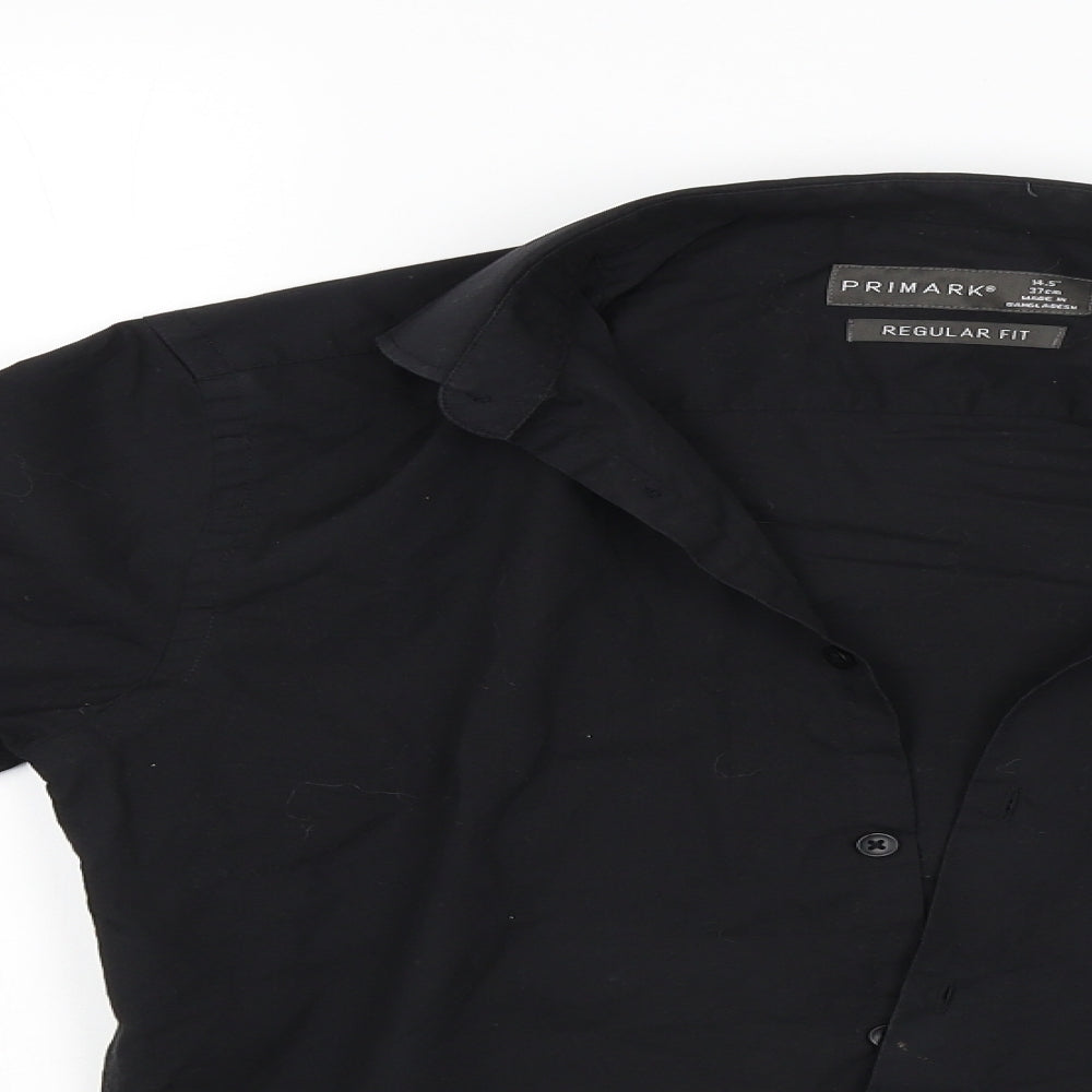 Primark Mens Black    Button-Up Size 14.5