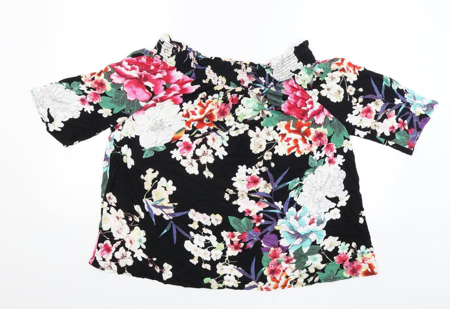 Bodyfit Womens Beige Floral  Basic Blouse Size L