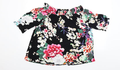 Bodyfit Womens Beige Floral  Basic Blouse Size L