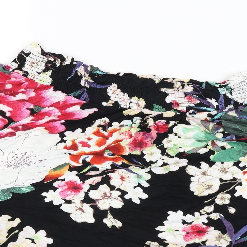 Bodyfit Womens Beige Floral  Basic Blouse Size L
