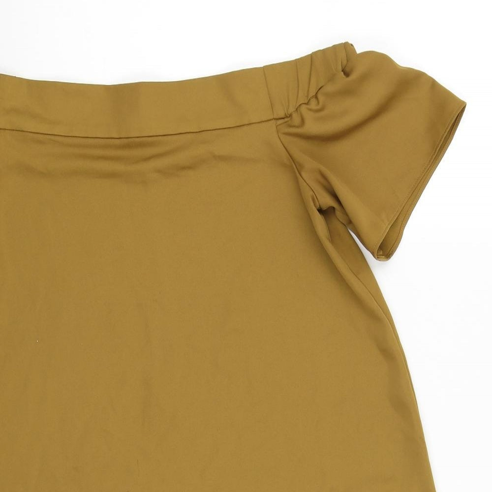 Womens UK Size 10 New Look Beige Camisole Blouse