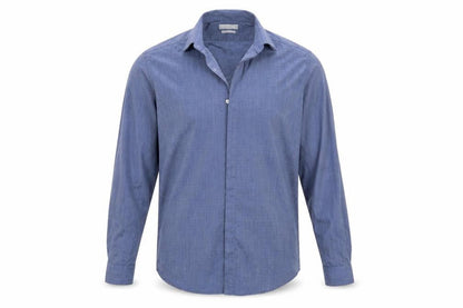 Mens UK Size 15.5 Red Herring Blue  Button-Up Long Sleeve Casual Shirt