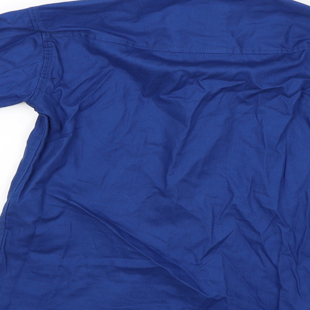 Mens UK Size 34 Being Human Blue  Button-Up Long Sleeve Casual Shirt
