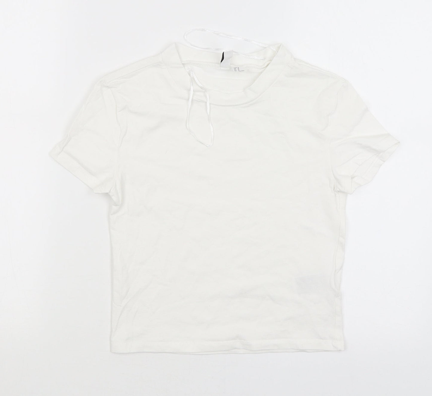 Womens UK Size M Divided White Basic T-Shirt