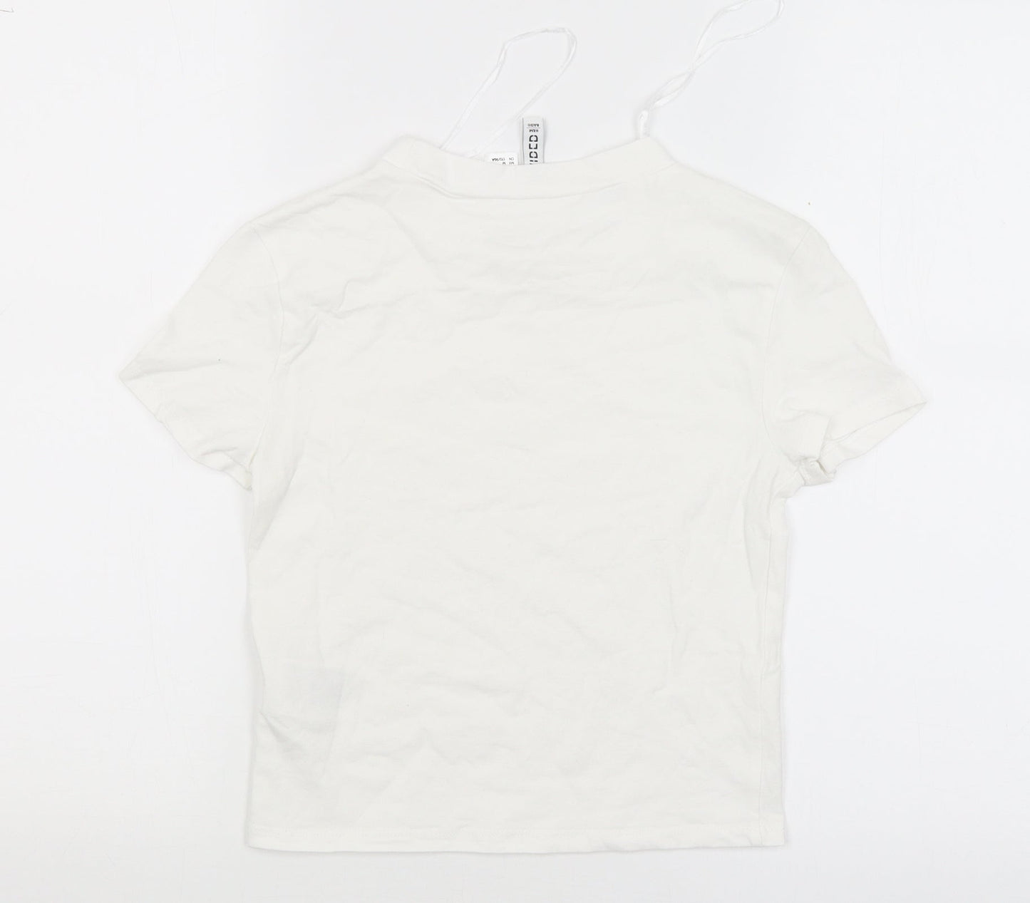 Womens UK Size M Divided White Basic T-Shirt