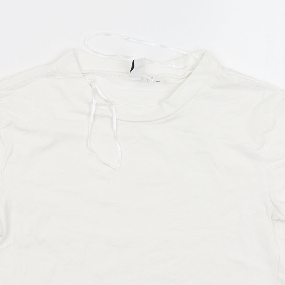 Womens UK Size M Divided White Basic T-Shirt