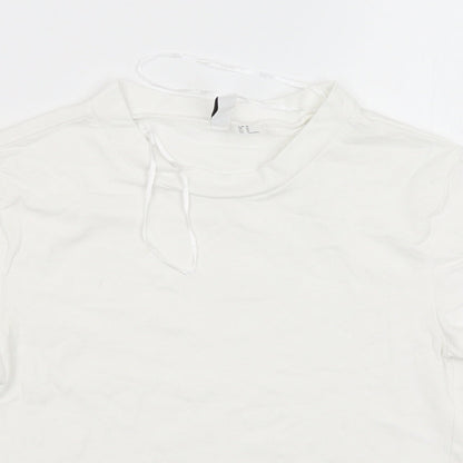 Womens UK Size M Divided White Basic T-Shirt
