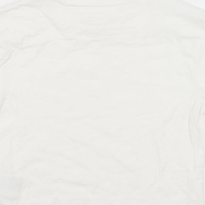 Womens UK Size M Divided White Basic T-Shirt