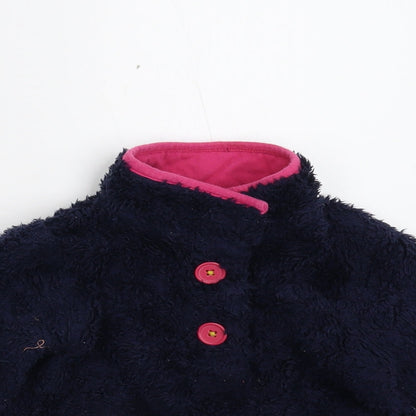 mamas & papas Boys Blue  Fleece Henley Sweatshirt Size 2-3 Years
