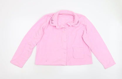 Lady Selena Womens Pink  Fleece Babydoll Pyjama Top Size 16