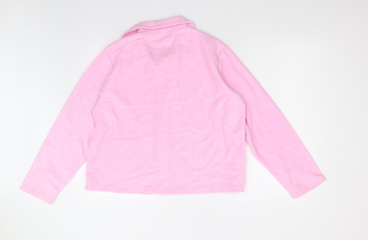 Lady Selena Womens Pink  Fleece Babydoll Pyjama Top Size 16