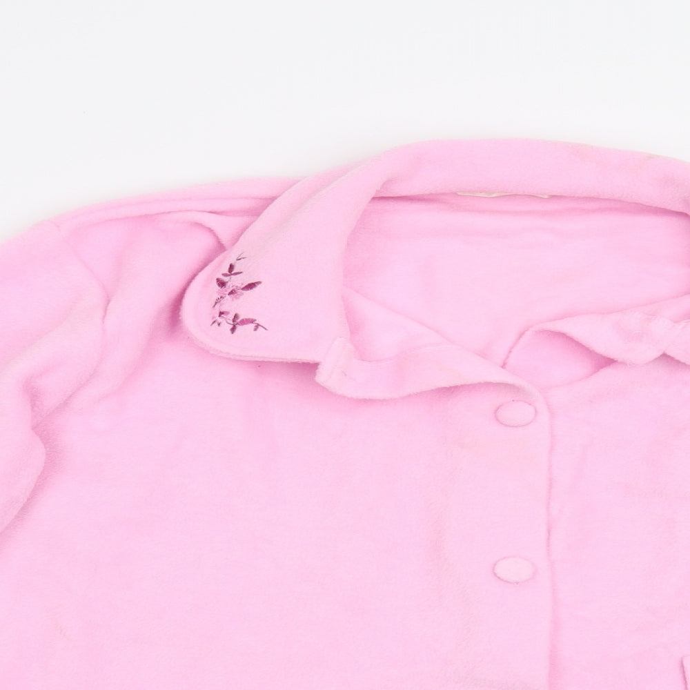 Lady Selena Womens Pink  Fleece Babydoll Pyjama Top Size 16