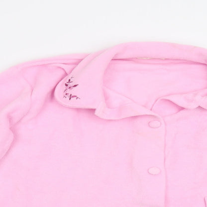 Lady Selena Womens Pink  Fleece Babydoll Pyjama Top Size 16