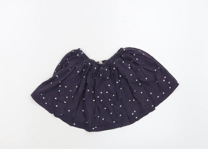 Kid Nature Girls Blue Polka Dot  Mini Skirt Size 3 Years