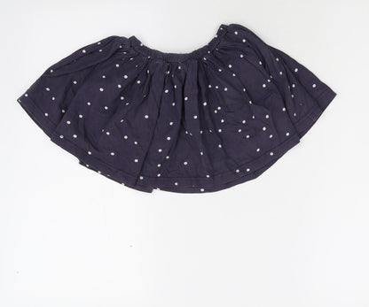 Kid Nature Girls Blue Polka Dot  Mini Skirt Size 3 Years