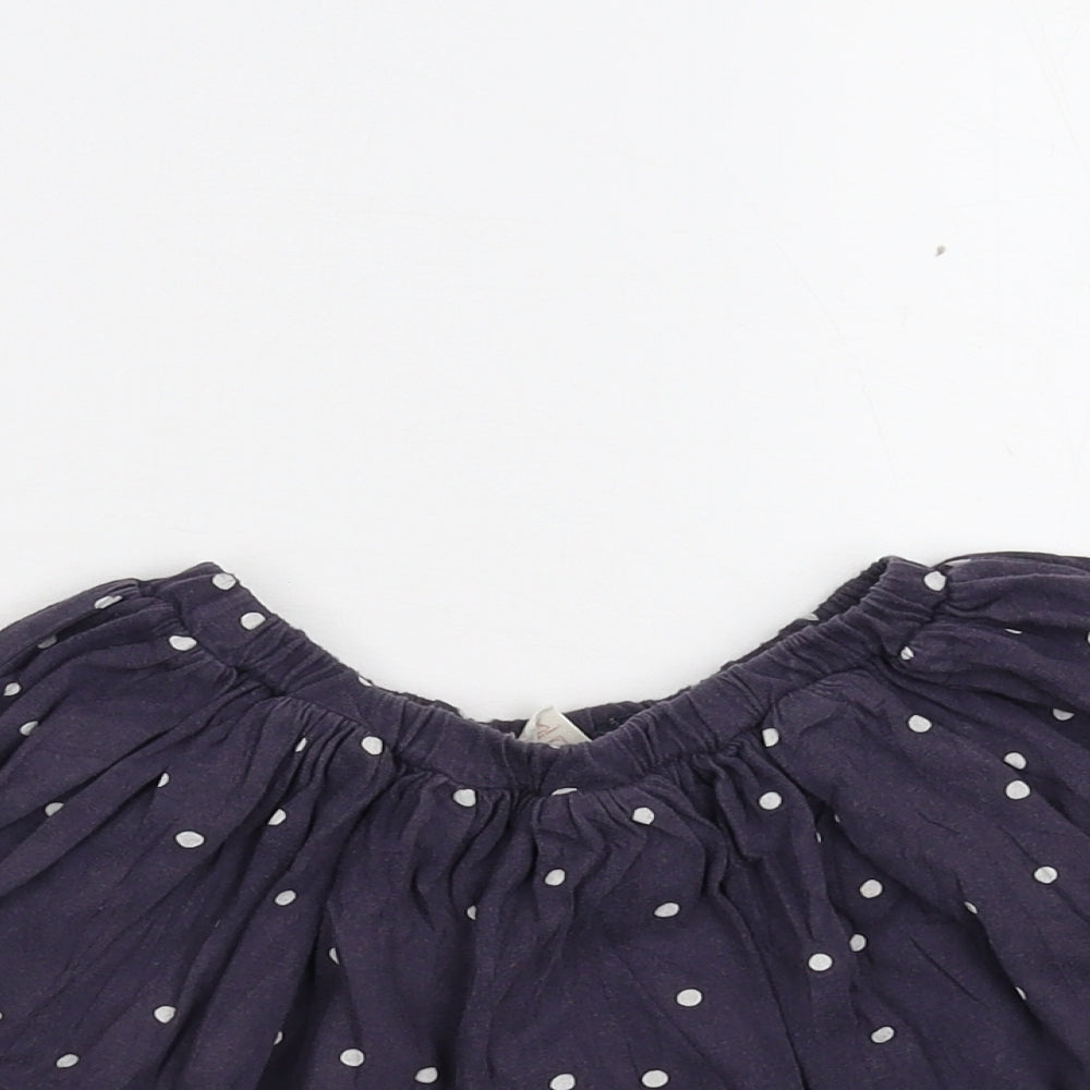 Kid Nature Girls Blue Polka Dot  Mini Skirt Size 3 Years