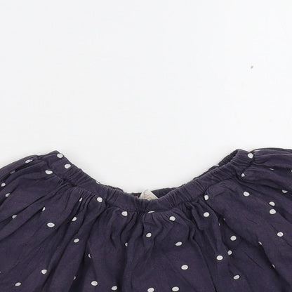 Kid Nature Girls Blue Polka Dot  Mini Skirt Size 3 Years
