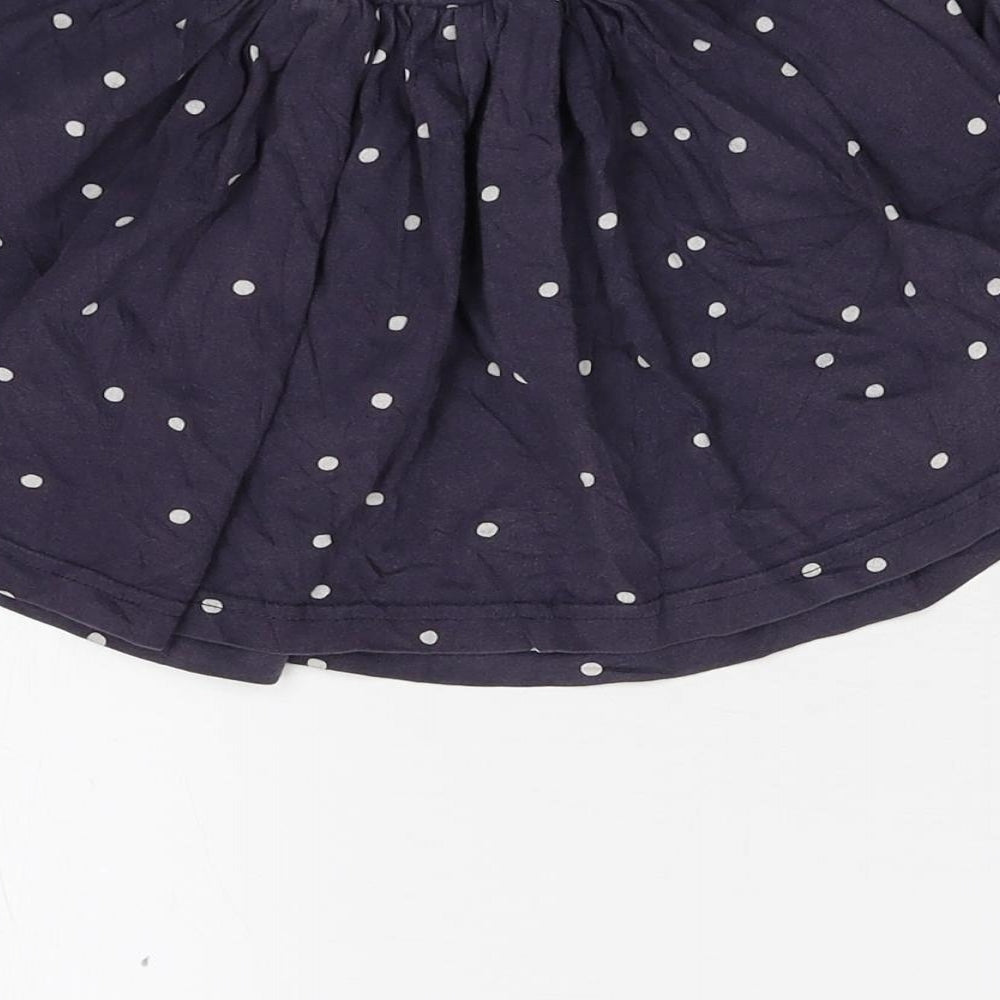 Kid Nature Girls Blue Polka Dot  Mini Skirt Size 3 Years