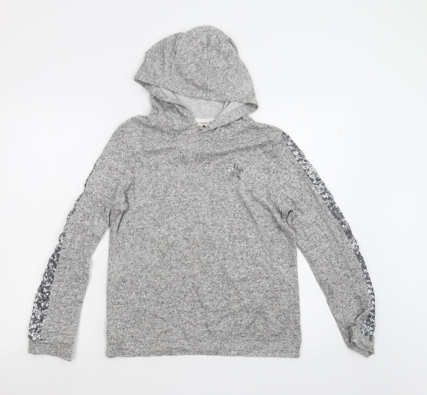 F&F Girls Grey   Pullover Hoodie Size 13-14 Years