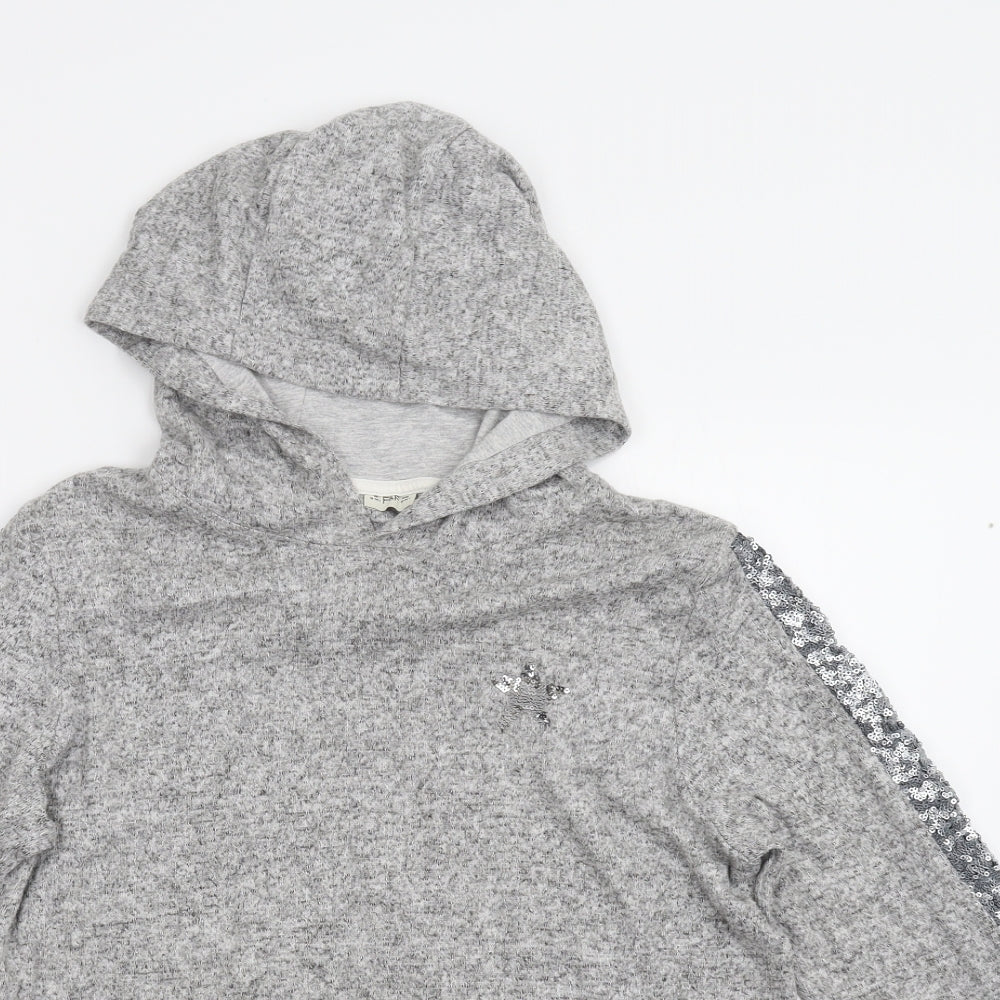 F&F Girls Grey   Pullover Hoodie Size 13-14 Years
