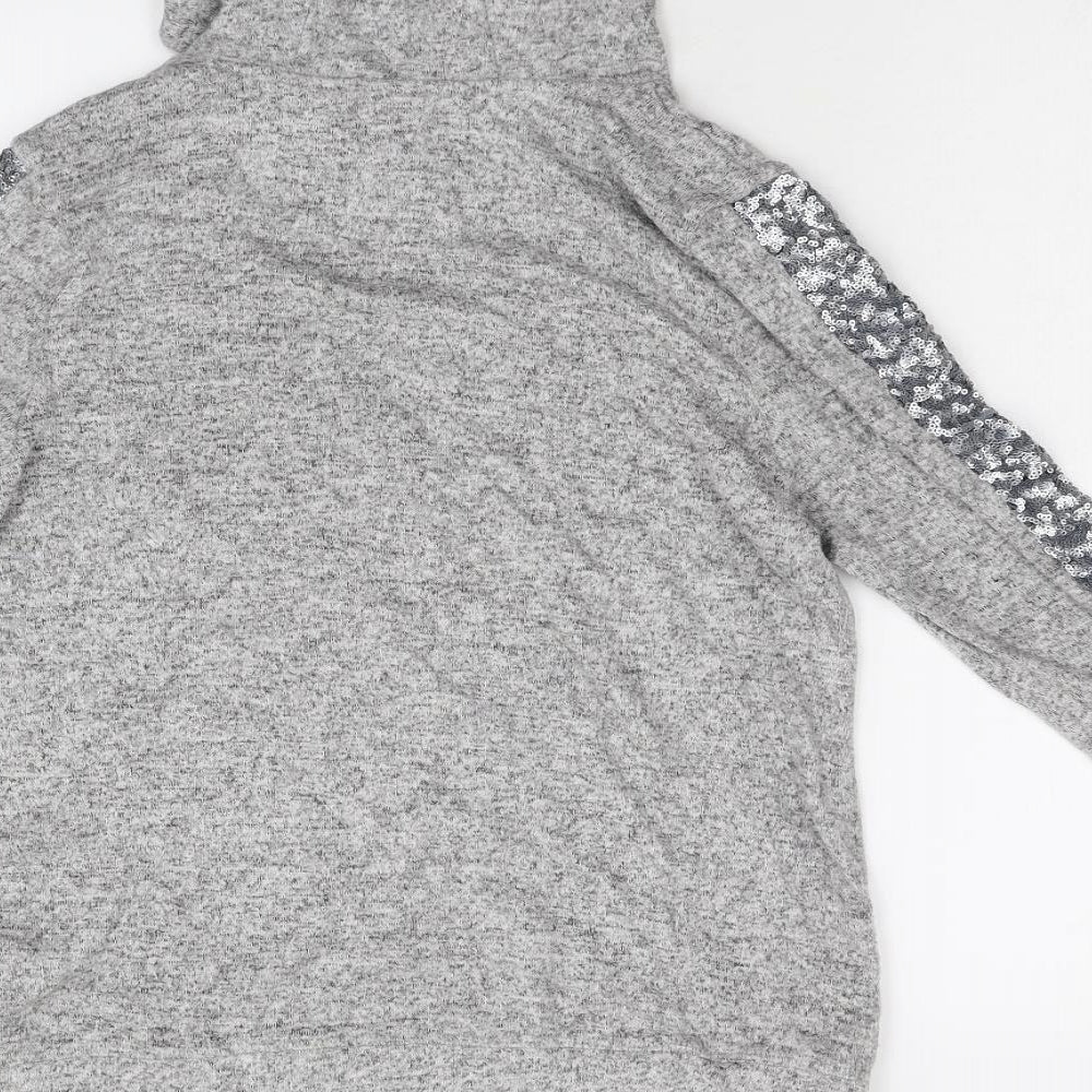 F&F Girls Grey   Pullover Hoodie Size 13-14 Years