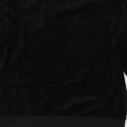 Peacocks Womens Black  Fleece Pullover Sweatshirt Size 10