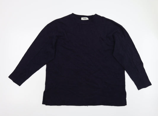 Womens UK Size 12 Wallis Blue Basic T-Shirt