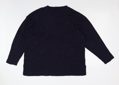 Womens UK Size 12 Wallis Blue Basic T-Shirt