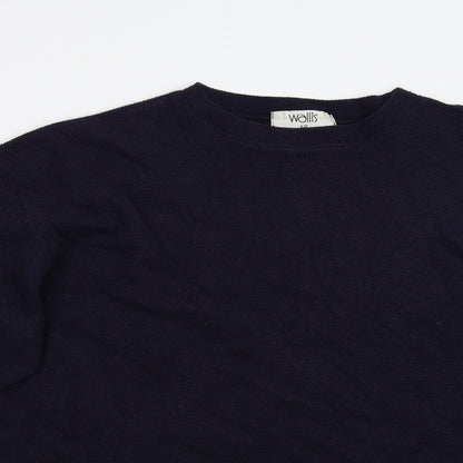 Womens UK Size 12 Wallis Blue Basic T-Shirt